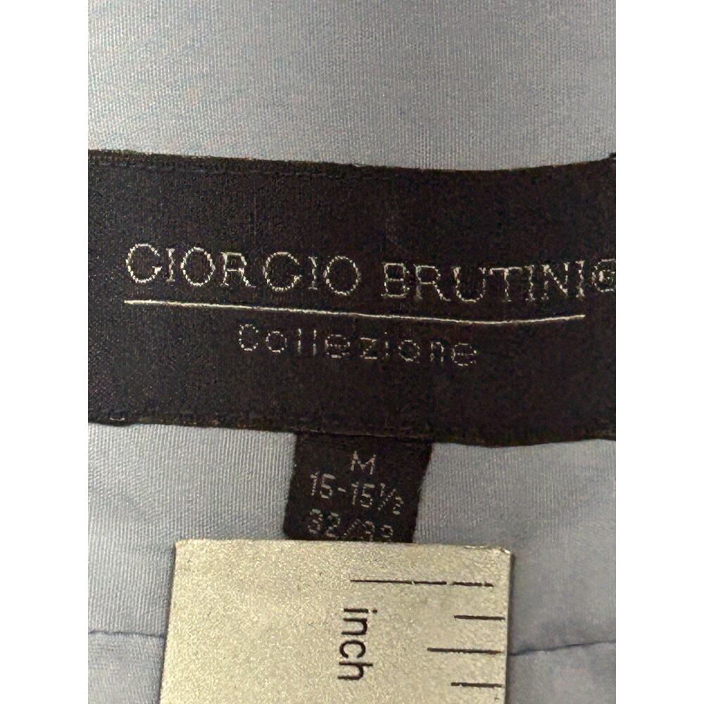 GiorGio Brutini Long Sleeve Button Up Shirt Men‎ Medium Blue Solid Pocket. - Picture 5 of 6